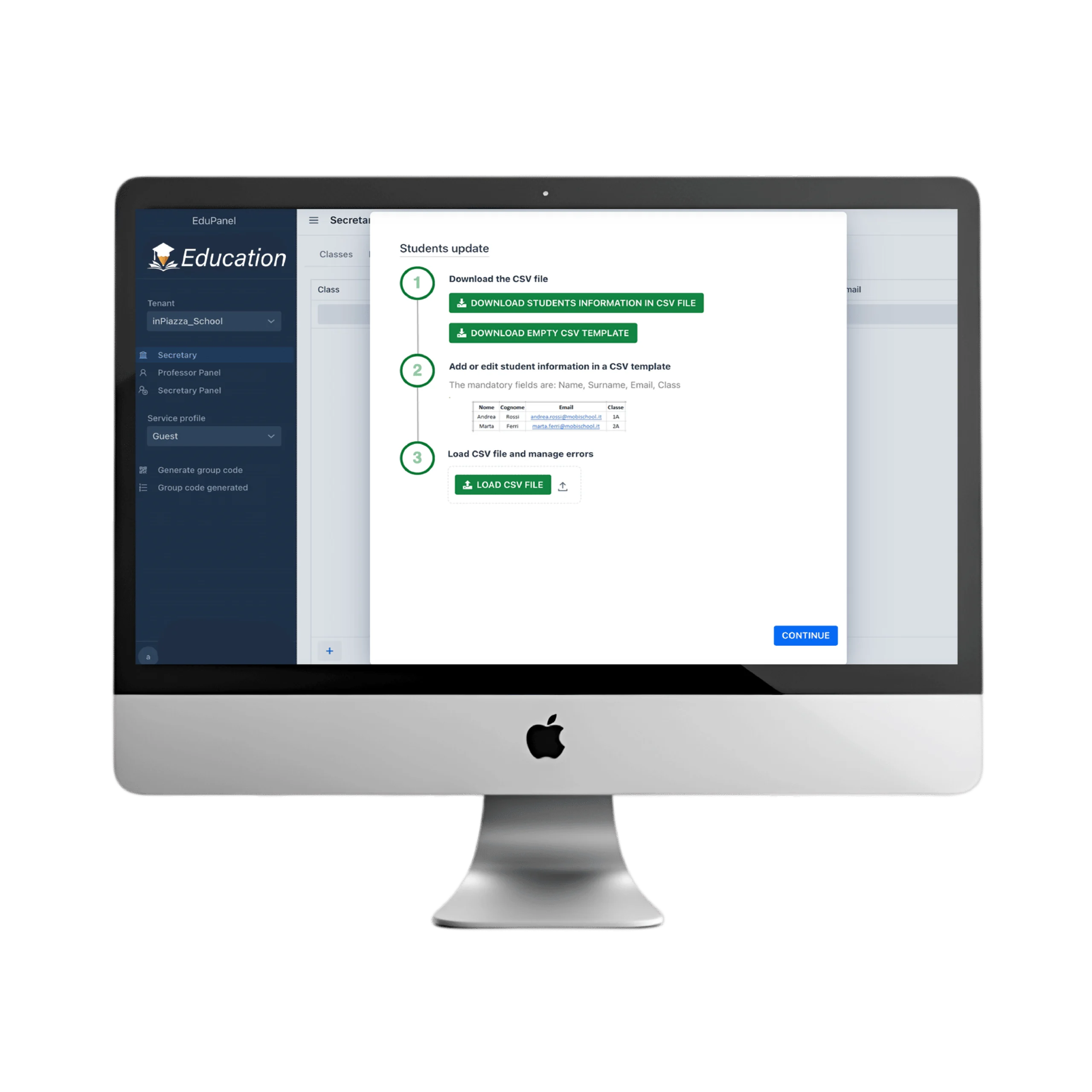 inPiazza Edu activation WiFi