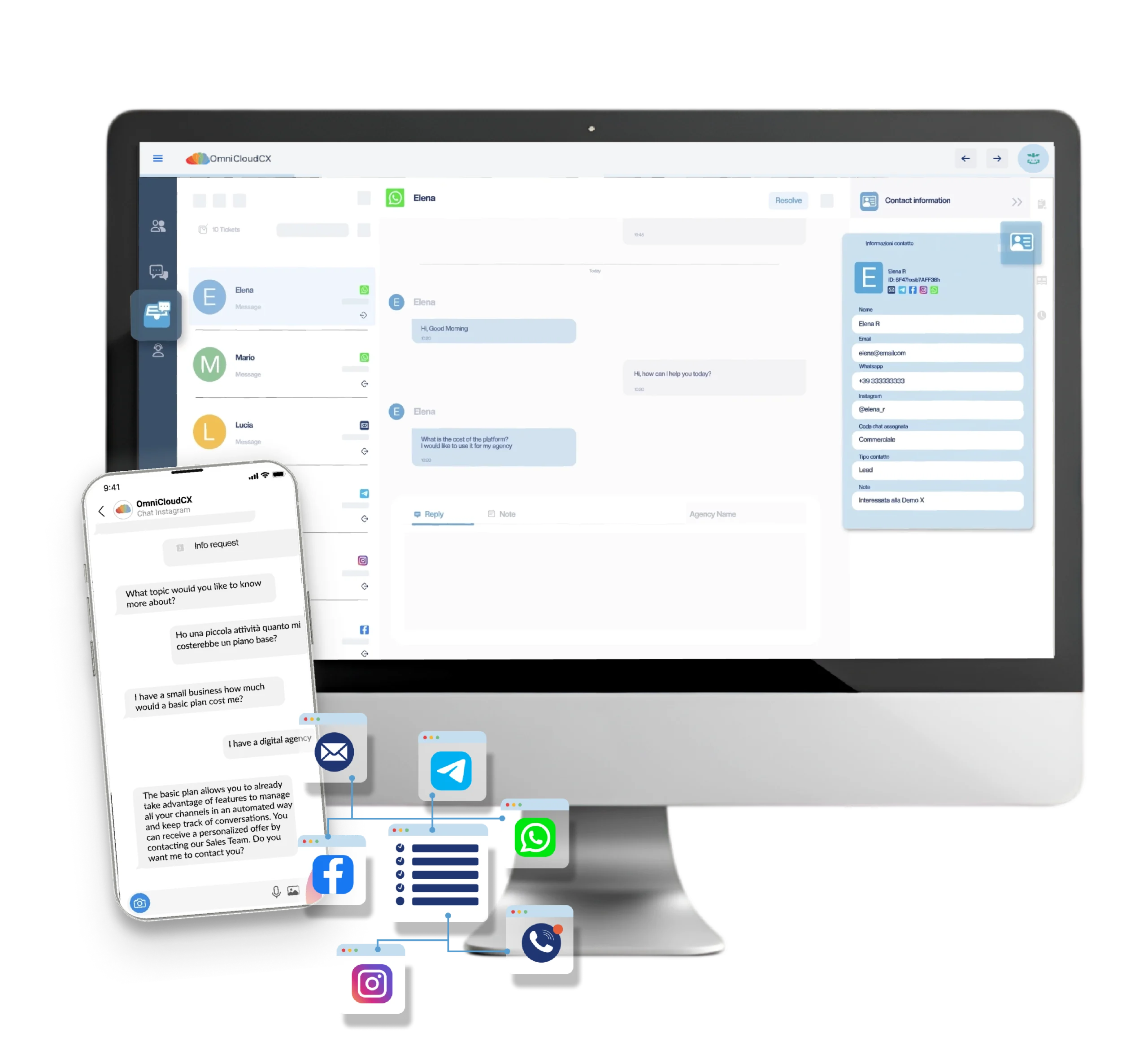 OmniCloudCX omnichannel customer service platform
