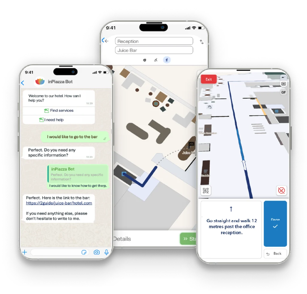 2guide indoor navigation integration with whatsapp chatbot