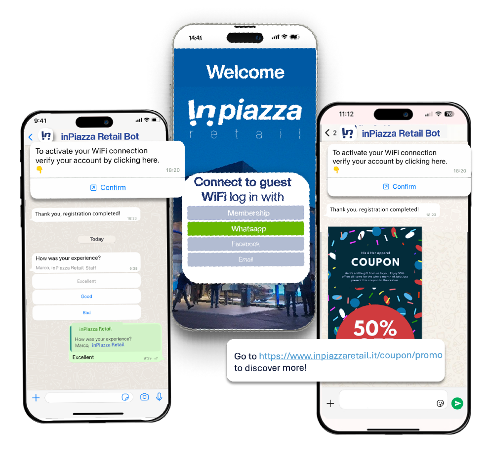 inpiazza whatsapp login WiFi connection
