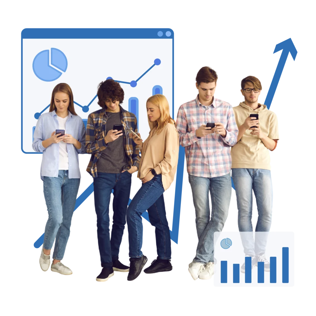 infographic people connected