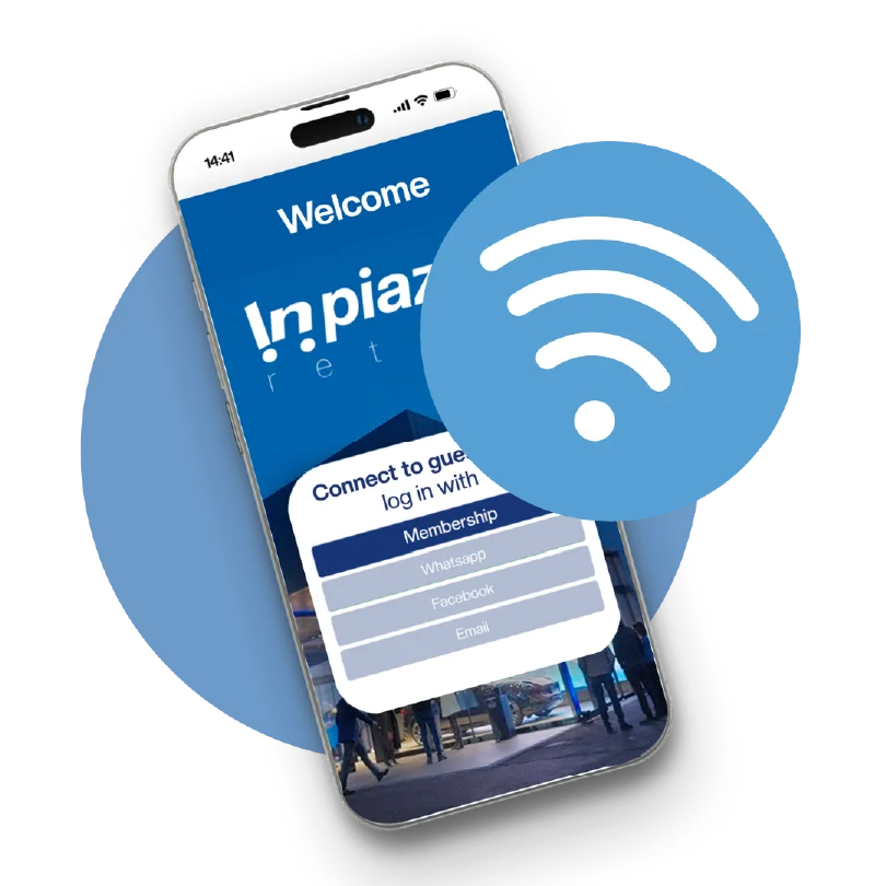 inPiazza captive portal wifi splash page